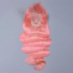 Pink 13×4 Transparent Lace Front Wig – 100% Virgin Remy Human Hair Wholesale